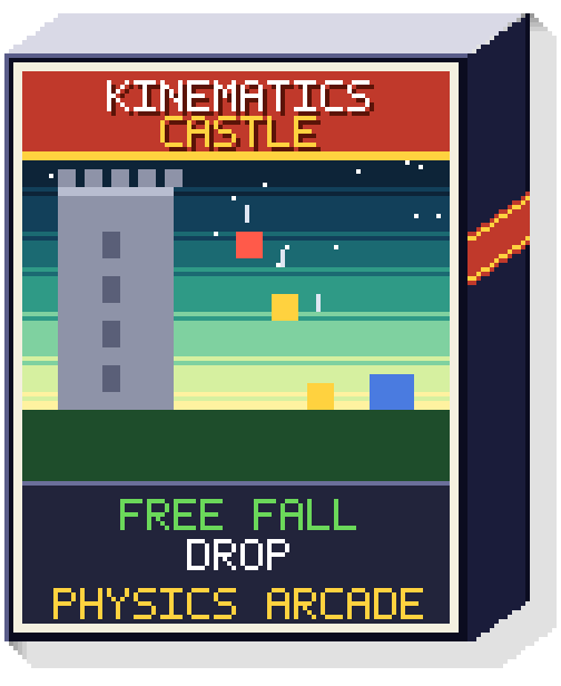 Kinematics Castle: Free Fall Drop game box